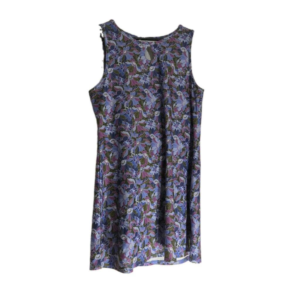 Nuu-Muu Mossability Ruu-Muu Active Dress XL Purple Floral Keyhole Back Pocket